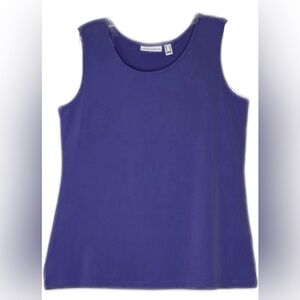 Susan Graver Purple Sleeveless Tank Top